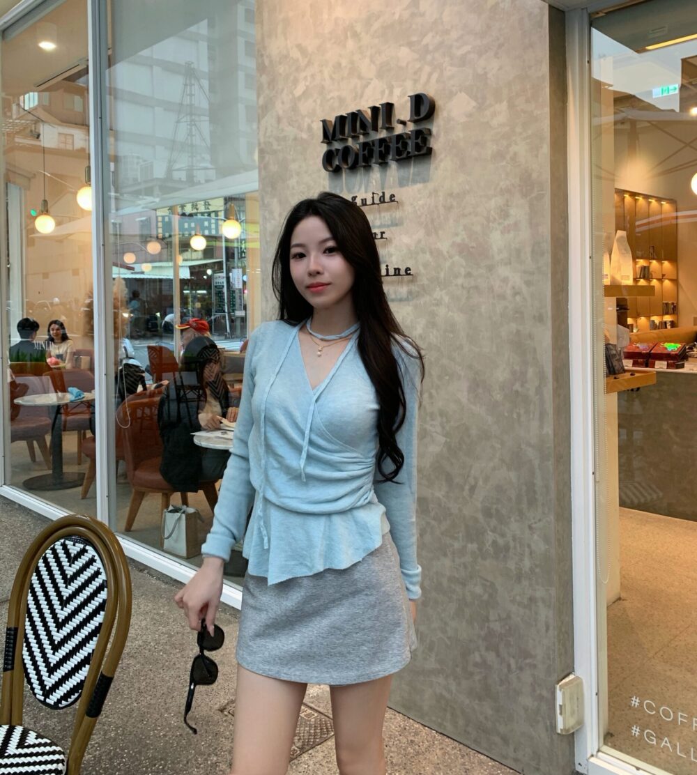 側拉鍊高腰顯瘦A字褲裙