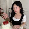 韓女假兩件上衣