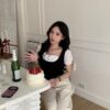 韓女假兩件上衣