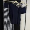 藏藍色休閒三件套