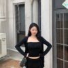 純慾抓皺吊帶+外套自帶Bra