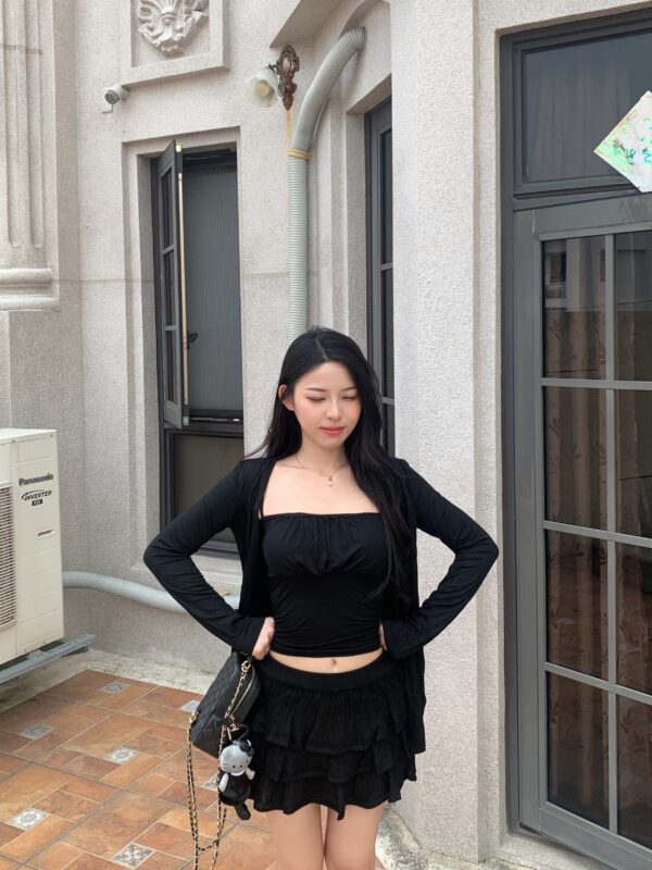 S__10707027 純慾抓皺吊帶+外套自帶Bra