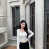 純慾抓皺吊帶+外套自帶Bra
