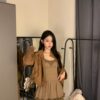 氣質美女三件套（外套+上衣+裙子）